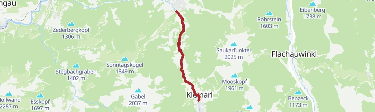 Route map: Wagrain - Kleinarl